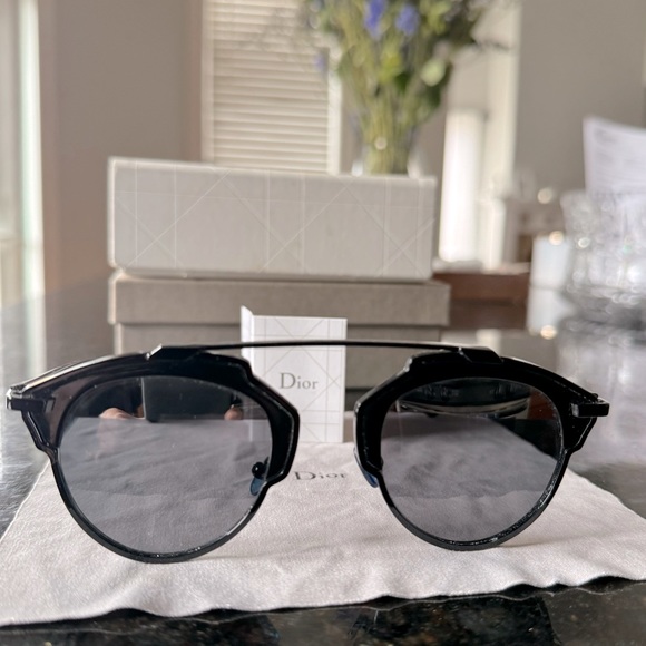 Authentic Christian Dior SoReal Womens/Unisex Black Round Sunglasses Shades main image 6